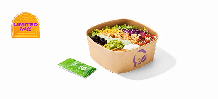 Cantina Chicken Bowl: Savory, slow-roasted chicken, seasoned rice, slow-simmered black beans, Avocado Ranch sauce…