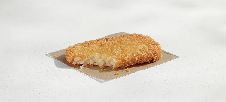 Hash Brown: A warm, freshly fried potato Hash Brown.
