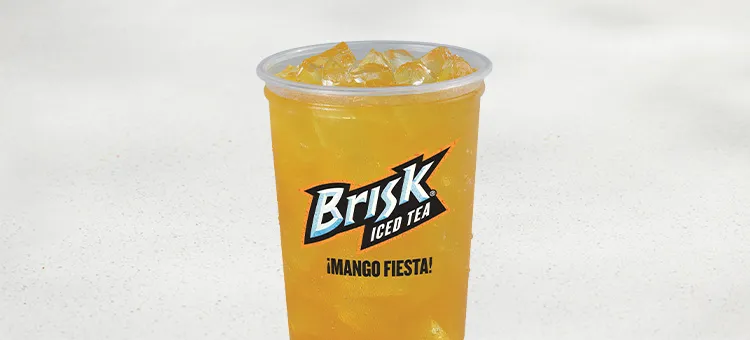 Brisk® Mango Fiesta: A tropical tea with the sweet and fruity taste of mango.