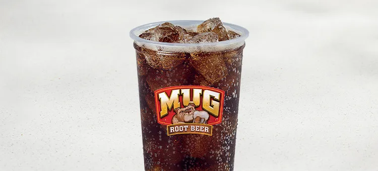 Mug® Root Beer: A nostalgic beverage known for its rich foam, unique aroma, and ice-cold refreshment.