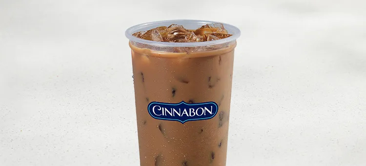 Iced Cinnabon Delights® Coffee: Premium roast coffee with vanilla creamer and Cinnabon Delights® flavor served on ice.