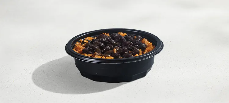 Black Beans and Rice: Slow-simmered black beans and seasoned rice.