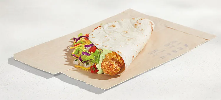 Avocado Ranch Crispy Chicken Soft Taco: A warm flour tortilla filled with premium all-white-meat, marinated chicken…