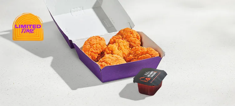 5 Piece Crispy Chicken Nuggets: A 5-piece order of Crispy Chicken Nuggets, featuring all-white-meat marinated chicken…