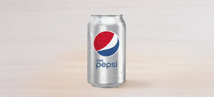 Diet Pepsi® Can: A crisp tasting, refreshing pop of sweet, fizzy bubbles without sugar, calories or carbs.