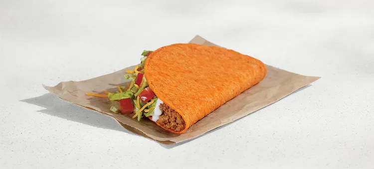 Nacho Cheese Doritos® Locos Tacos Supreme®: A crunchy taco shell seasoned with Nacho Cheese Doritos® flavor filled with…