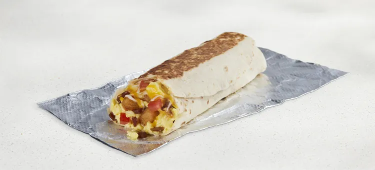 Grande Toasted Breakfast Burrito Bacon