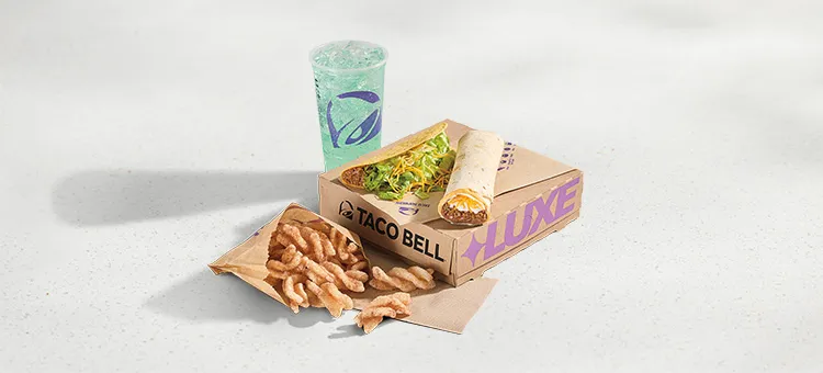 Classic Luxe Box™: Includes a Beefy 5-Layer Burrito, Crunchy Taco, Cinnamon Twists and a medium fountain drink.
