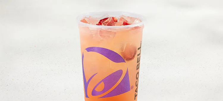 Strawberry Passionfruit Limonada: A light and refreshing beverage crafted with strawberry passionfruit flavors, real…