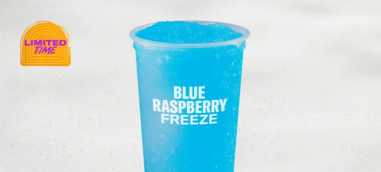 Blue Raspberry Freeze: A sweet and tart, blue raspberry-flavored Freeze.