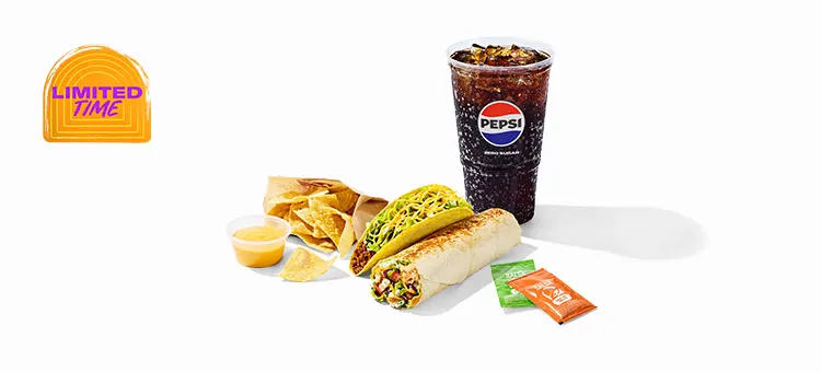 Cantina Chicken Burrito Combo: Includes a Cantina Chicken Burrito, a Jalapeño Citrus Salsa packet, an Avocado Verde Salsa…