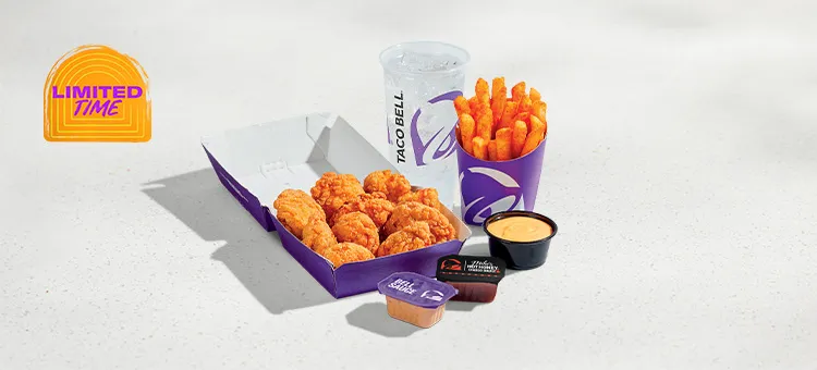 10 Piece Crispy Chicken Nuggets Combo: Includes a 10-piece order of Crispy Chicken Nuggets, your choice of 2 sauces, Nacho…