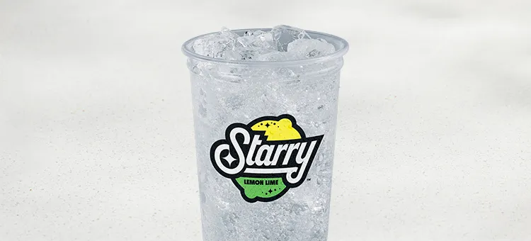 Starry®: A caffeine-free soda that provides a crisp, clear burst of lemon lime flavor.