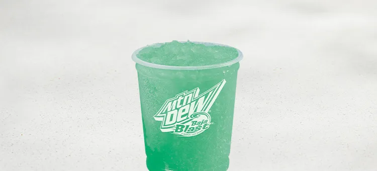 MTN DEW® Baja Blast® Freeze: A tropical lime-flavored frozen slushy drink made with the classic taste of Mountain Dew® Baja…