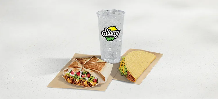 Crunchwrap Supreme® Combo: Includes a Crunchwrap Supreme®, a Crunchy Taco, and a Large fountain drink.