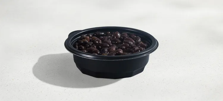 Black Beans: Slow-simmered black beans.